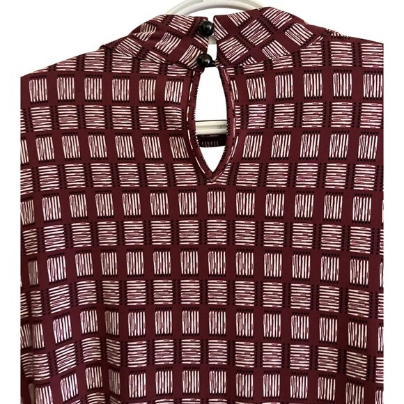 CATO  Womens 22/24W 1970s Style Long Sleeve Tunic Red and White Checkered - Picture 6 of 12